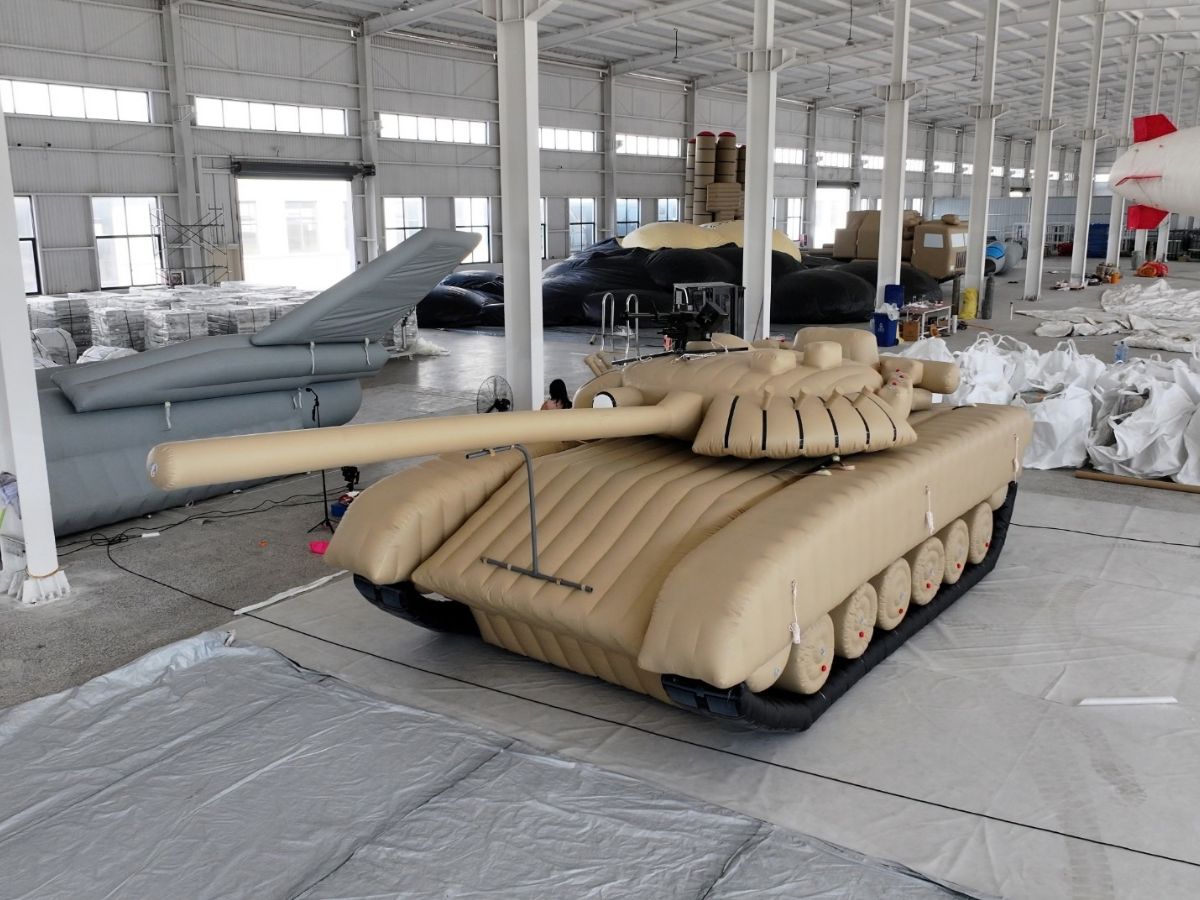 Inflatable military decoys T72 Tank Desert Tan